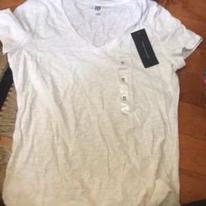 White V neck T shirt Tommy Hilfiger